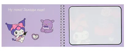 Водная раскраска с маркером "Kuromi" 5 рисунков, 12 страниц, размер 21*14 см - фото 4