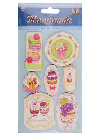 Наклейки бумажные, Сладости 124 - фото 1