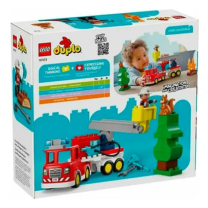 10473 Конструктор LEGO Duplo Пожарная машина со шлангом и пожарным, 28 деталей, возраст 2+ - фото 3