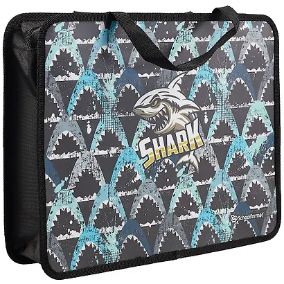 Папка для тетрадей А4 "SHARK-SKELETON" молния, пластик - фото 2