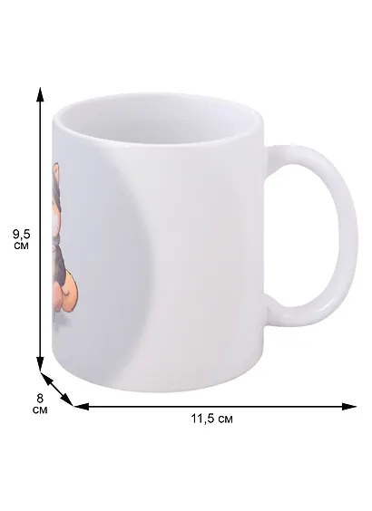 Кружка Аниме Лисенок с лапшой рамен (Сёдзё) (керамика) (330мл) - фото 3