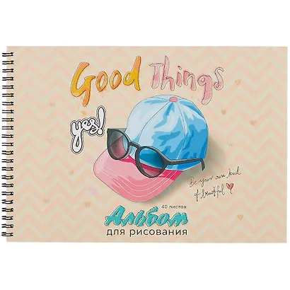 Альбом для рисования Listoff, Good things, А4, 40 листов, на спирали - фото 1