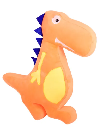 Мягкая игрушка Динозаврик, оранжевый 35 см (текстиль) - фото 3