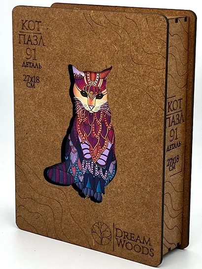 Пазл фигурный «Кот», 91 деталь/116 деталей - фото 2