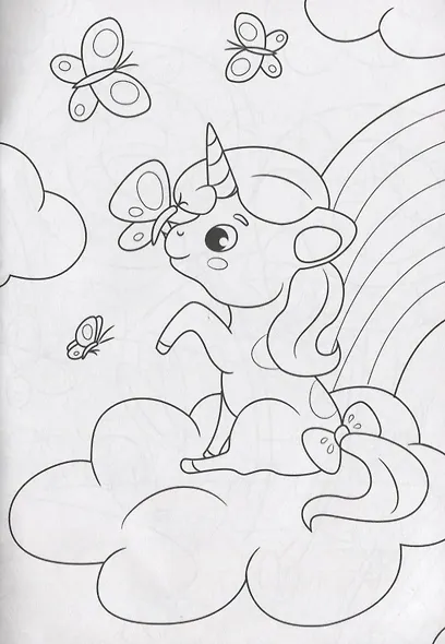 РАСКРАСКА А5 эконом. ЕДИНОРОГИ - фото 2