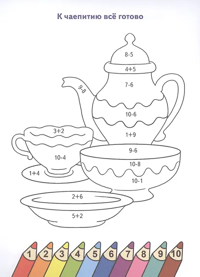 Раскраска Посуда - фото 5