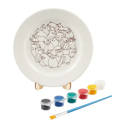 Тарелка-раскраска "Котики" - фото 3