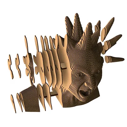 Конструктор из картона Декоративный бюст - 3D пазл Горшок - фото 3