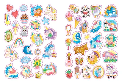 100 НАКЛЕЕК. ЕДИНОРОЖКИ - фото 2