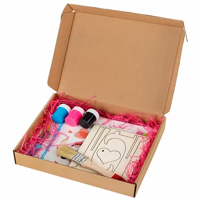 Набор отпечатки рук: холст 18х24 см, акрил 3 цвета, кисть + сертификат и подставка в подарок! - фото 4