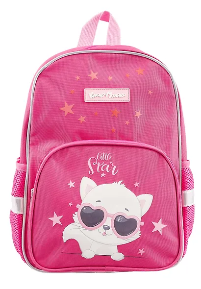 Рюкзак 1 отделение "Кошечка" 35*25*15, темно-розовый, мягкий, Каляка-Маляка - фото 1