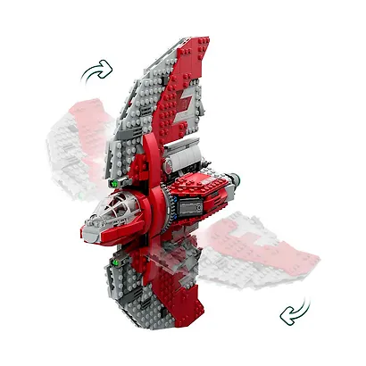 LEGO Star Wars: Джедайский шаттл T-6 Асоки Тано, 599 деталей (75362) - фото 6