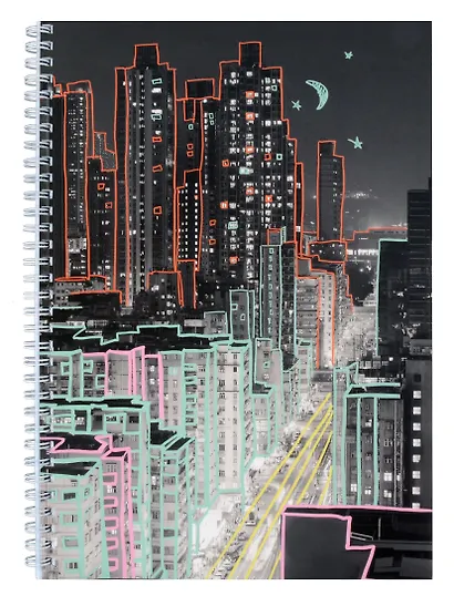 Тетрадь в клетку Listoff, "Жизнь большого города", А4, 80 листов - фото 1