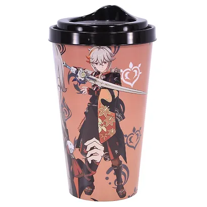 Стакан аниме Genshin Impact Kazuha (пластик) (550 мл) - фото 3