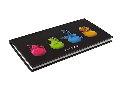 Планинг недат. 64л "Colored drops" карманный, 7БЦ, мат.лам, выб.лак, офсет - фото 2