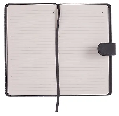 Ежедневник недат. А6+ 120л 110x190 "Тиволи" черный, кожзам, тв.переплет, тисн.фольгой, магнит.клапан, офсет, загругл.углы, справ.мат-лшы, ляссе, инд.уп - фото 3