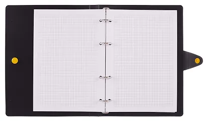 Тетрадь 80 листов, клетка, "Favorite Black. No 1" на кольцах, сменный блок, на кнопке - фото 3