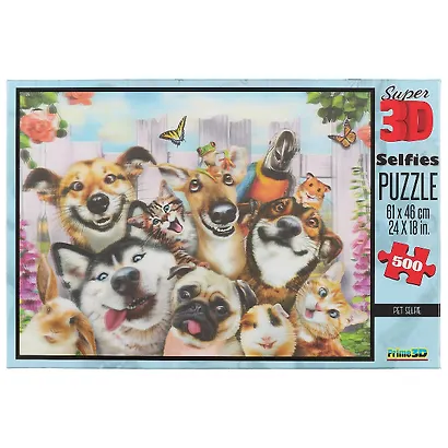 Пазл  Super 3D, Howard Robinson: Селфи домашних питомцев 500 эл.,61*46см. - фото 2