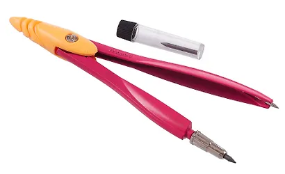 Циркуль школьный 120мм " NEON STUDY", с запасн.грифелем, металлический, ассорти, пластик.футляр, подвес, Maped - фото 6