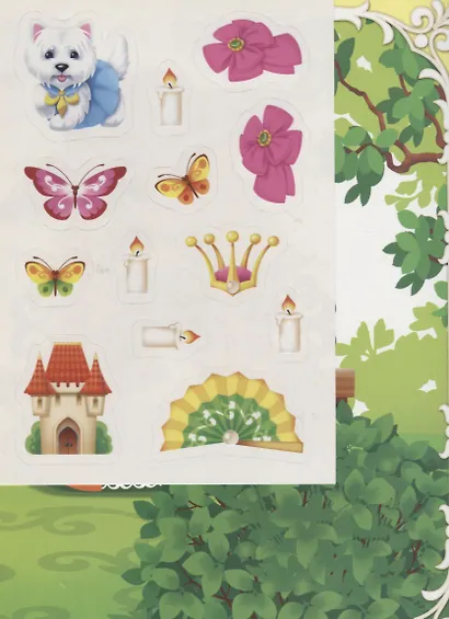 В гостях у принцессы. Развивающая игра с многоразовыми наклейками - фото 3