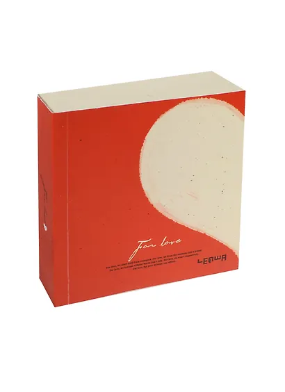 Блокнот Сердце красный с половинкой белого сердца (003243) (10,5х11,5) (Карамба) - фото 1