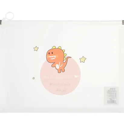 Папка на молнии А4 "Дино" с расширением, пластик - фото 3