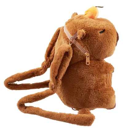 Рюкзачок-игрушка плюшевый Капибара с мандаринкой (35х27) (12-11711А-202406-11) Bookvalno - фото 3