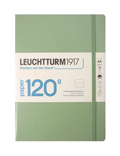 Книга для записей A5, 100 листов в точку "Edition 120G", твердая обложка, шалфей, Leuchtturm1917 - фото 1