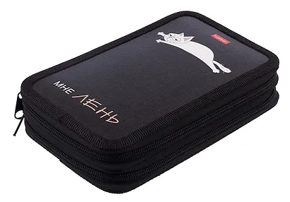 Пенал 2 отделения "Всё очень лень" 19*11 см - фото 3