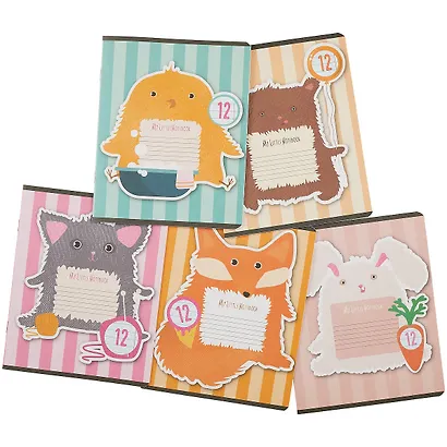 Тетрадь в линейку Academy Style, "Большие зверьки", 12 листов, в ассортименте - фото 7