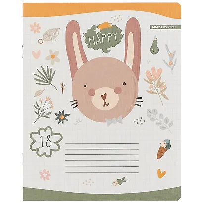 Тетрадь в клетку Academy Style, "Зверята Бохо", 18 листов, в ассортименте - фото 4