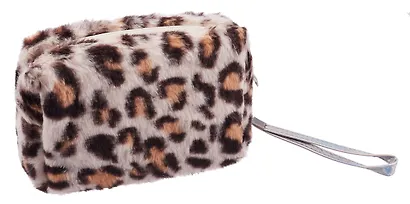 Косметичка плюшевая Леопардовый принт (18х8) (12-11957А-202411-B12) - фото 2