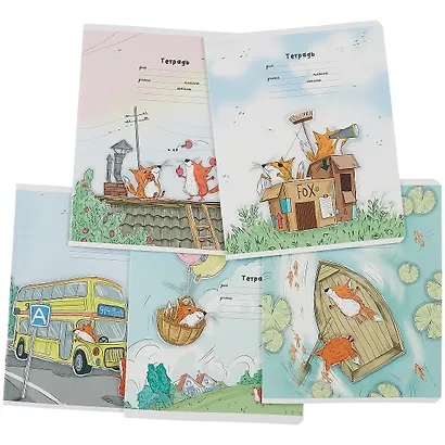 Тетрадь в линейку Феникс+, "Лисьи истории", 18 листов, в ассортименте - фото 7