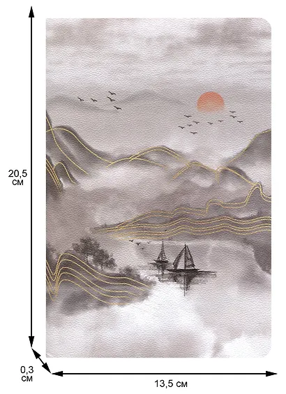 Тетрадь в клетку Kairui, Misterious mountains, 32 листа, в ассортименте - фото 3