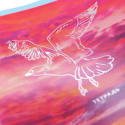 Тетрадь 48л кл. "Безмятежность" мел.картон, тиснение мат.фольгой Серебро, ассорти - фото 5