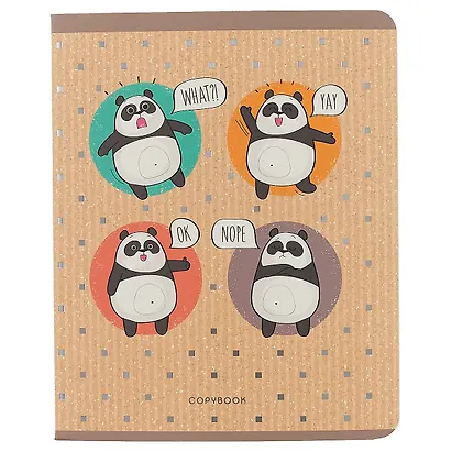 Тетрадь в клетку Unnika, "Каникулы панды", 48 листов, в ассортименте - фото 1