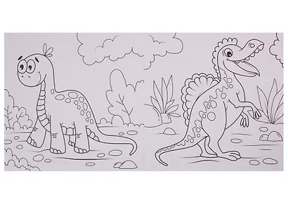 БЛЕСТЯЩАЯ РАСКРАСКА С ПАЙЕТКАМИ. ДИНОЗАВРЫ - фото 2