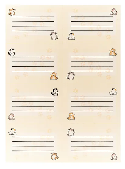 Наклейки для тетрадей 24 штуки "Котики" - фото 1