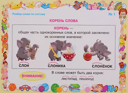 Умные многоразовые карточки. Разбор слова по составу. 16 карточек - фото 2