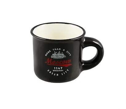 Кружка Москва. Эмблема (фарфор.мал.матовая) (черная) (065-9-M-19-27-BL) - фото 1