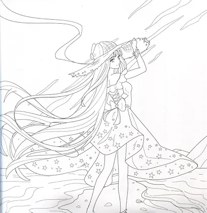 Аниме раскраска для маркеров. Современные девчонки - фото 5