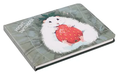 Скетчбук А6 48л "Клубничный хомяк" 80г/м2, тв.обложка, мат.ламинация - фото 2