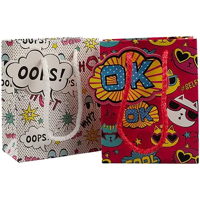 Пакет А6 15*12*6 Comics жен., бум.мат.ламинат, ассорти - фото 4