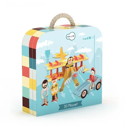 Игрушка, Krooom, Игрушки из картона, Набор 3D Гоночная команда k-328 - фото 1