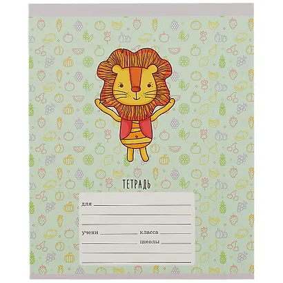 Тетрадь в клетку Listoff, "Зверята", 12 листов, в ассортименте - фото 6