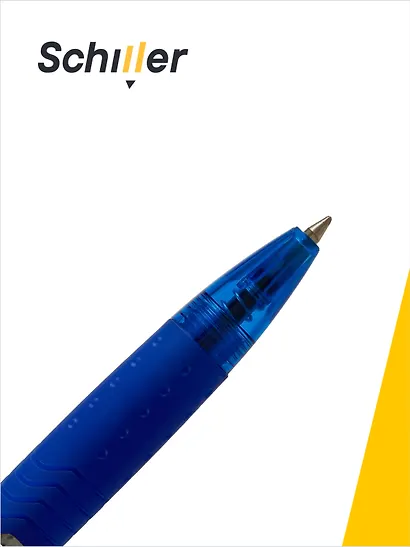 Ручки шариковые автоматические синие 12 штук "Logic" 0,5 мм, Schiller - фото 2