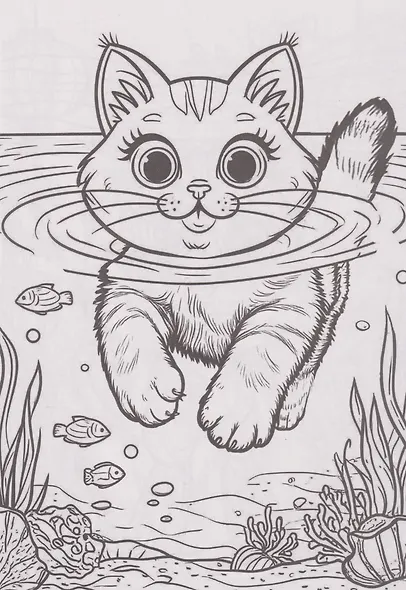 Раскраска. Милые котики - фото 3