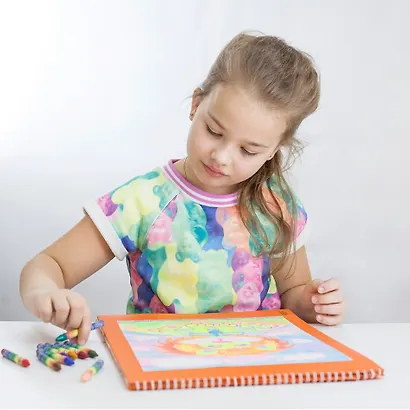 Мелки восковые 15цв "Фантазия" (классич. + неон. + золотой + серебряный) - фото 3