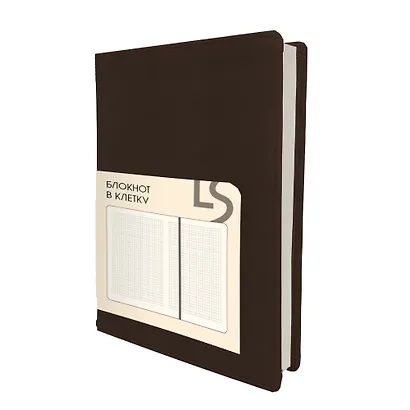 Записная книжка А6+ 136л кл. "Maple. Brown" иск.кожа с поролоном, ляссе, скругл.углы, инд.уп. - фото 1