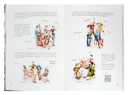 Детская развивающая книга По взмаху палочки с классической музыкой, дирижёр, о профессии дирижёра, оркестре, музыкальных инструментах, театре, филармонии, консерватории - фото 4